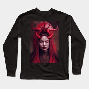Ruby, A Red Tiefling Cleric Long Sleeve T-Shirt